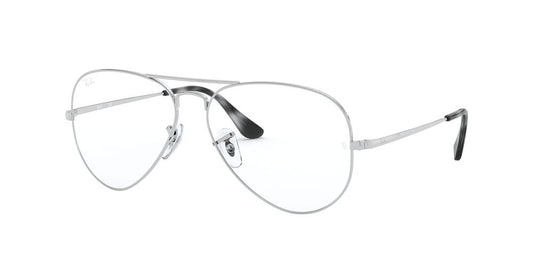 Anteojos Ópticos Ray-Ban RX6489 Aviator Plateado