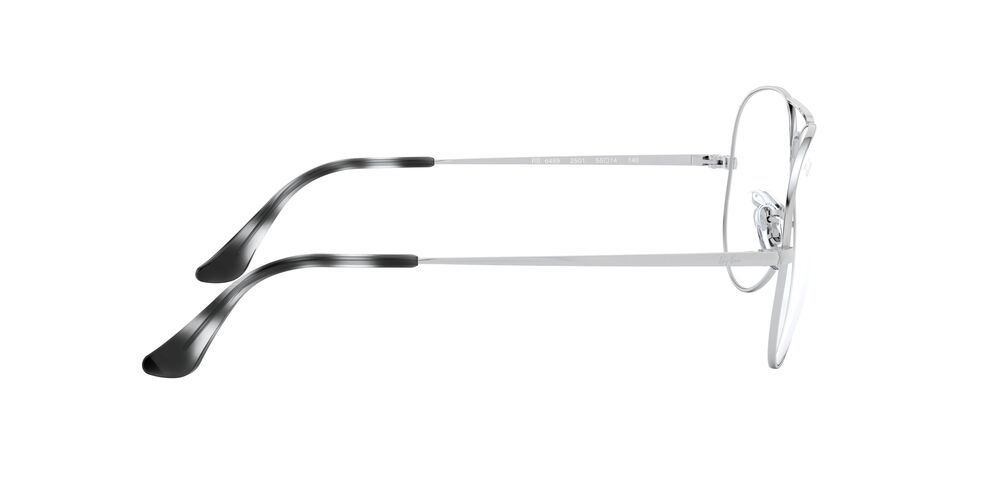 Anteojos Ópticos Ray-Ban RX6489 Aviator Plateado