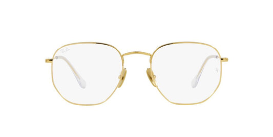 Anteojos Ópticos Ray-Ban RX8148V Hexagonal Dorado