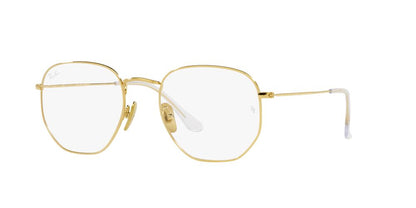 Anteojos Ópticos Ray-Ban RX8148V Hexagonal Dorado