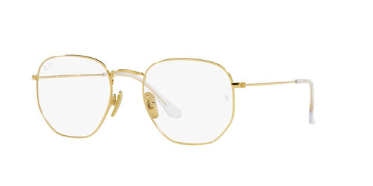 Anteojos Ópticos Ray-Ban RX8148V Hexagonal Dorado