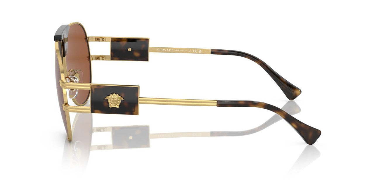 Anteojos De Sol Versace VE2252 Café/Dorado