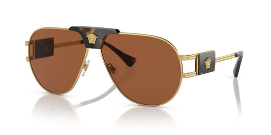 Anteojos De Sol Versace VE2252 Café/Dorado