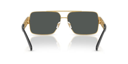 Anteojos De Sol Versace 0VE2290 Gold Dark Grey Gris/Dorado