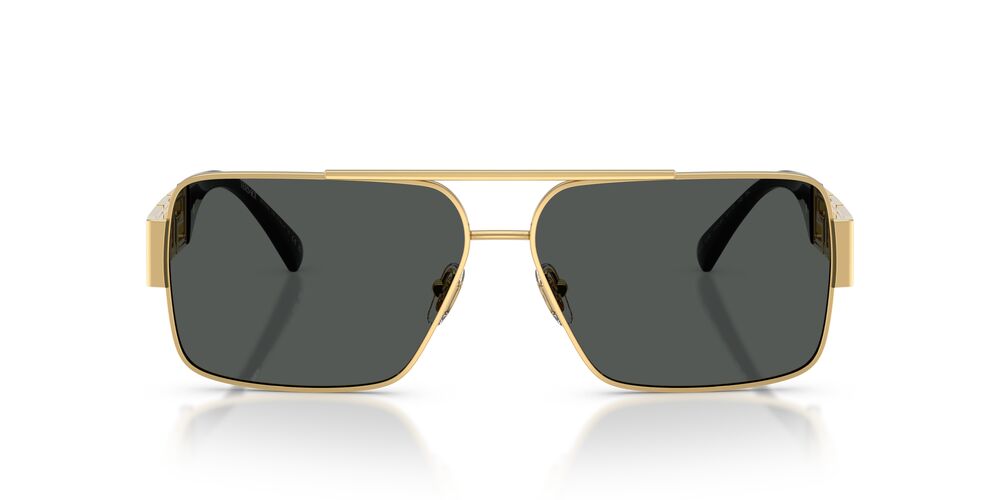 Anteojos De Sol Versace 0VE2290 Gold Dark Grey Gris/Dorado