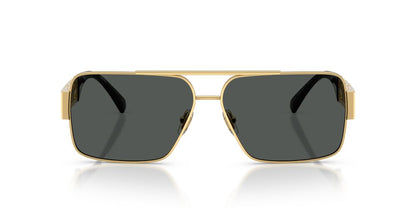 Anteojos De Sol Versace 0VE2290 Gold Dark Grey Gris/Dorado