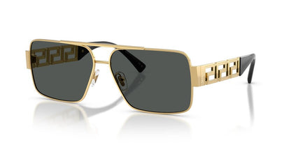 Anteojos De Sol Versace 0VE2290 Gold Dark Grey Gris/Dorado