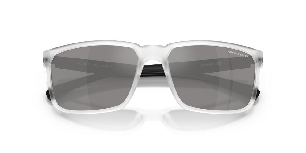 Anteojos De Sol Arnette AN4251 Stripe Matte Crystal Grey Mirror Silver 80 Polar Gris/Transparente