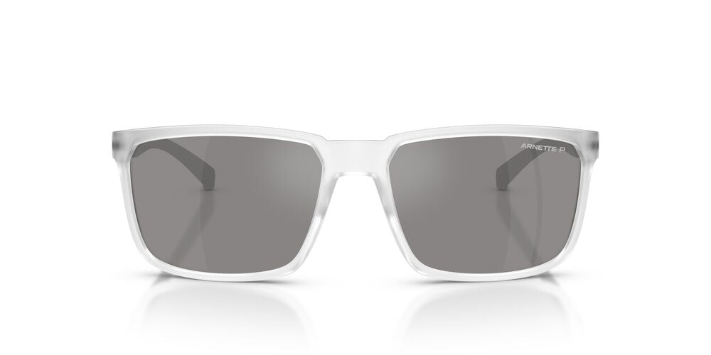 Anteojos De Sol Arnette AN4251 Stripe Matte Crystal Grey Mirror Silver 80 Polar Gris/Transparente