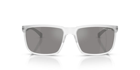 Anteojos De Sol Arnette AN4251 Stripe Matte Crystal Grey Mirror Silver 80 Polar Gris/Transparente