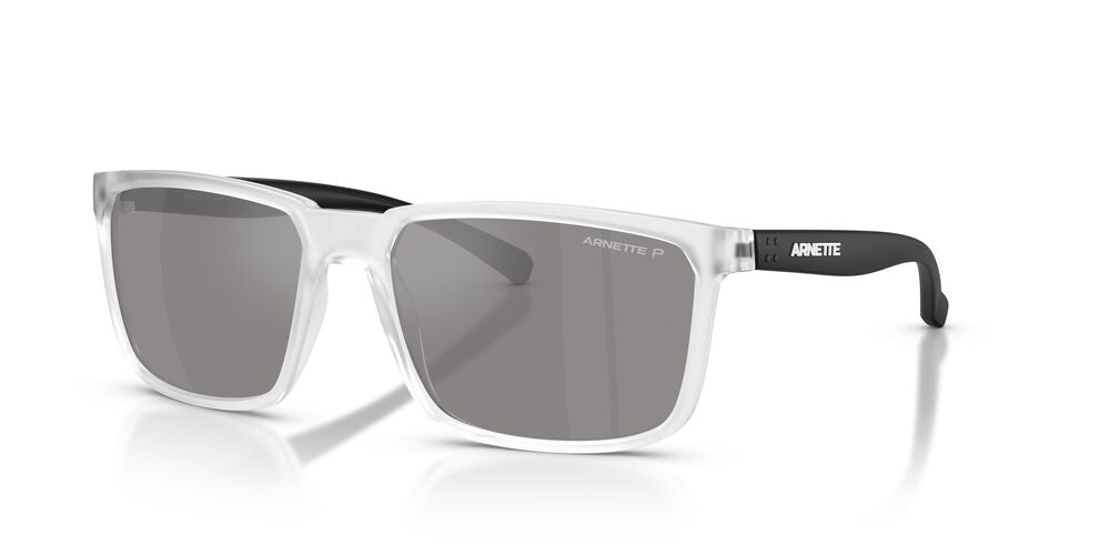 Anteojos De Sol Arnette AN4251 Stripe Matte Crystal Grey Mirror Silver 80 Polar Gris/Transparente