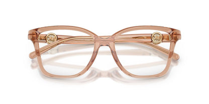 Anteojos Ópticos Michael Kors 0MK4180U Kobe Light Brown Transparent Café