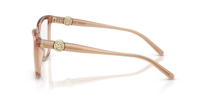 Anteojos Ópticos Michael Kors 0MK4180U Kobe Light Brown Transparent Café