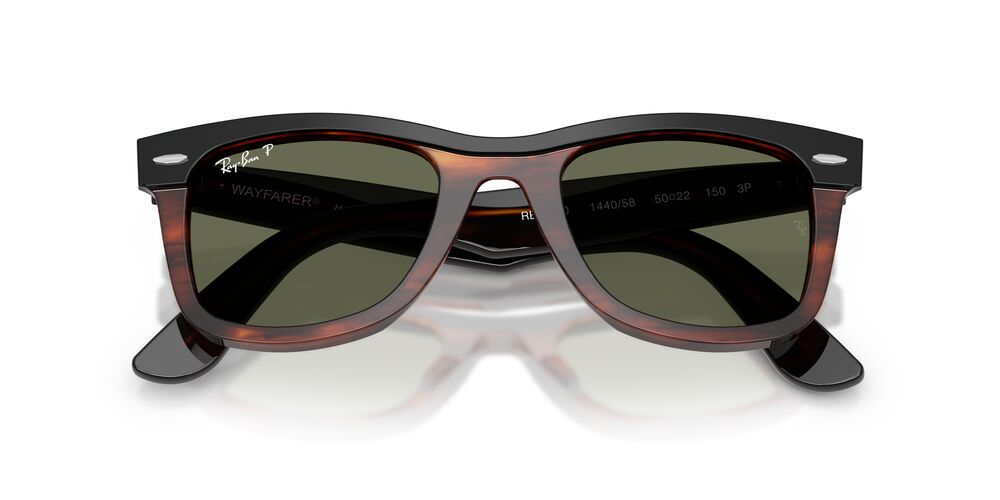Anteojos De Sol Ray-Ban RB2240 Wayfarer Black On Havana Polar Green Verde/Matte