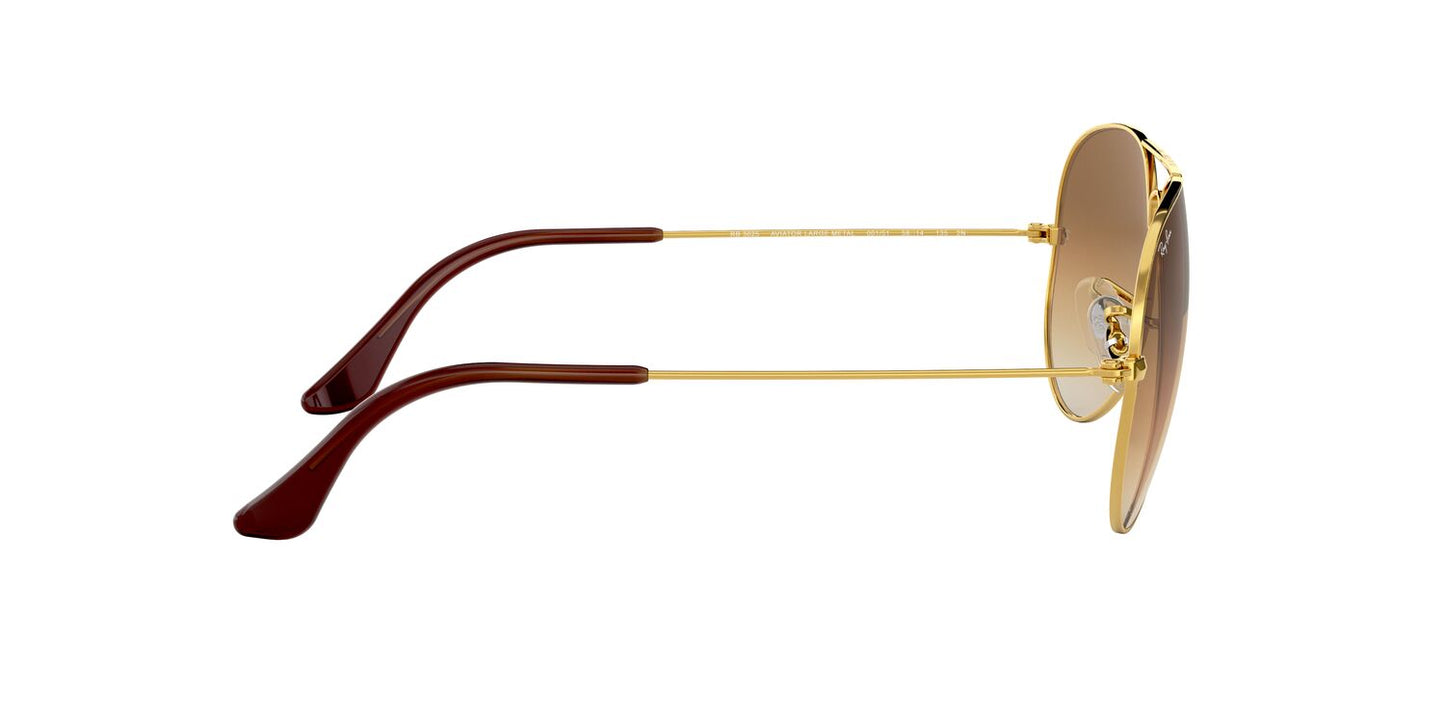 Anteojos De Sol Ray-Ban 0RB3025 Aviator Large Metal Dorado/Café
