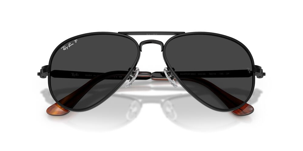 Anteojos De Sol Ray-Ban 0RB3925 Aviator Max Black Black Polar Negro/Negro
