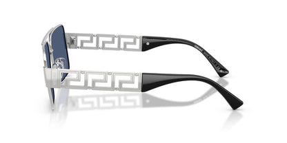 Anteojos De Sol Versace 0VE2290 Silver Dark Blue Azul/Plateado