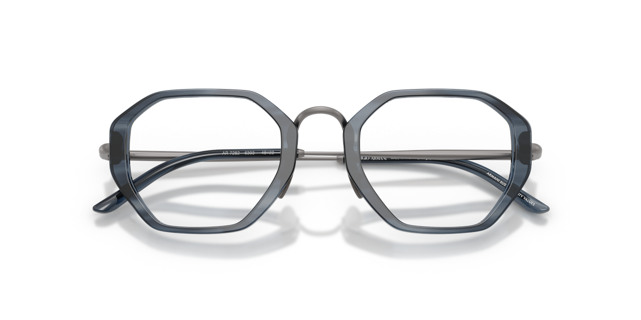 Anteojos Ópticos Giorgio Armani 0AR7282 Striped Smoke Gris