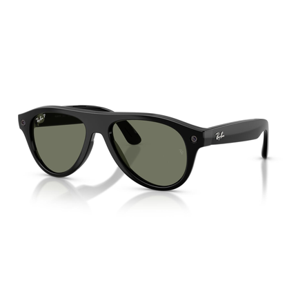 Anteojos de Sol Ray-Ban meta (Gen 3) Aviator Polarizado Shiny Black