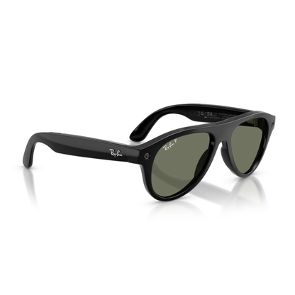 Anteojos de Sol Ray-Ban meta (Gen 3) Aviator Polarizado Shiny Black