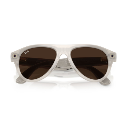 Anteojos de Sol Ray-Ban meta (Gen 3) Aviator Transitions Milky Warm Beige