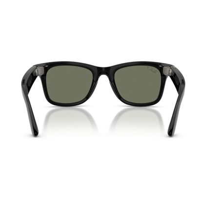 Anteojos de Sol Ray-Ban meta (Gen 3) Wayfarer Large Polarizado Shiny Black