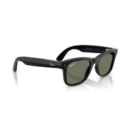 Anteojos de Sol Ray-Ban meta (Gen 3) Wayfarer Large Polarizado Shiny Black