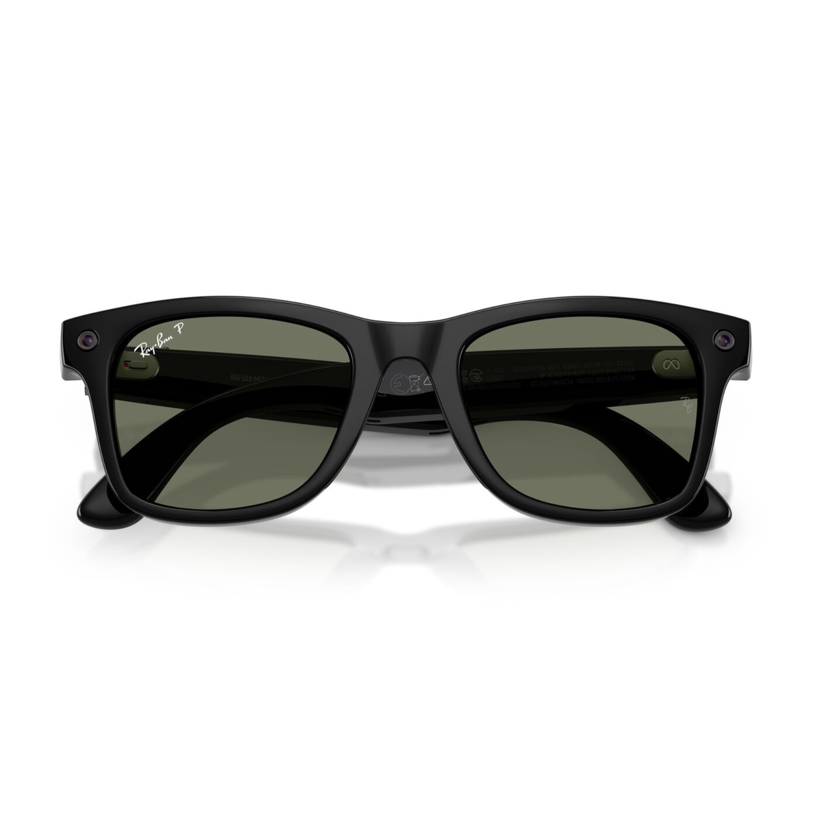 Anteojos de Sol Ray-Ban meta (Gen 3) Wayfarer Large Polarizado Shiny Black