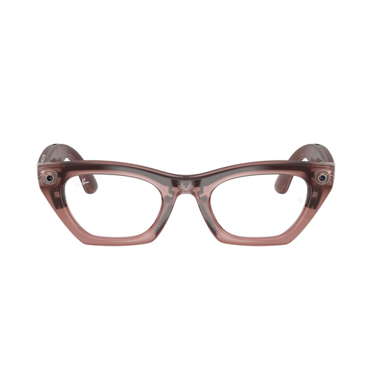 Anteojos Ópticos Ray-Ban meta (Gen 3) Zena Transparente Pink Blush