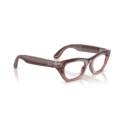 Anteojos Ópticos Ray-Ban meta (Gen 3) Zena Transparente Pink Blush
