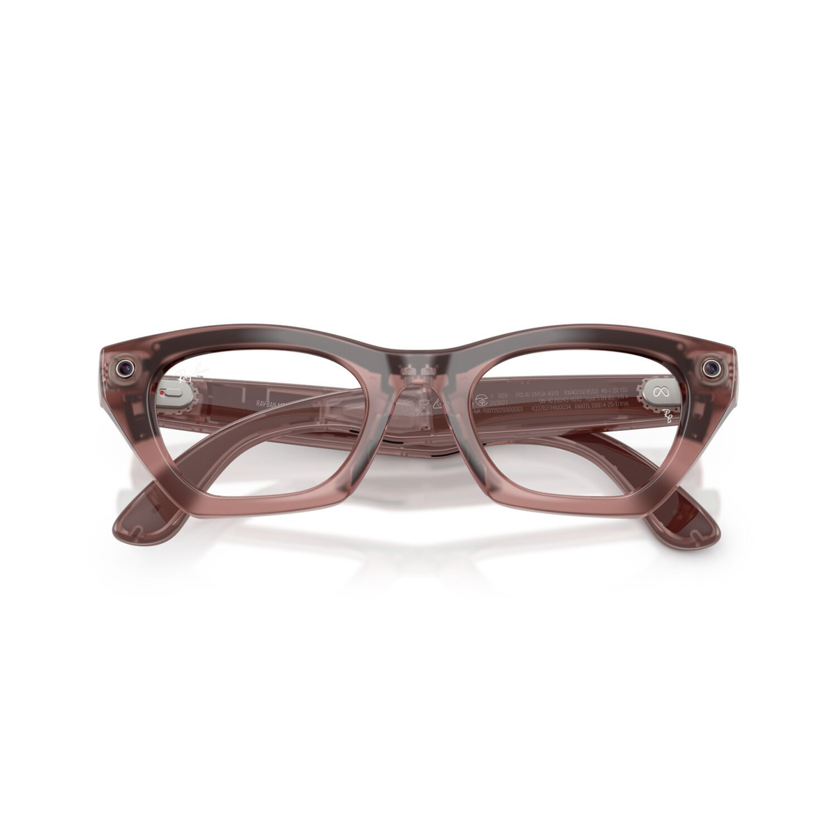 Anteojos Ópticos Ray-Ban meta (Gen 3) Zena Transparente Pink Blush