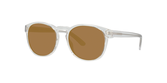 Anteojos De Sol Seen NE6077 Transparent Crystal Clear Brown Mirror Gold Café/Transparente